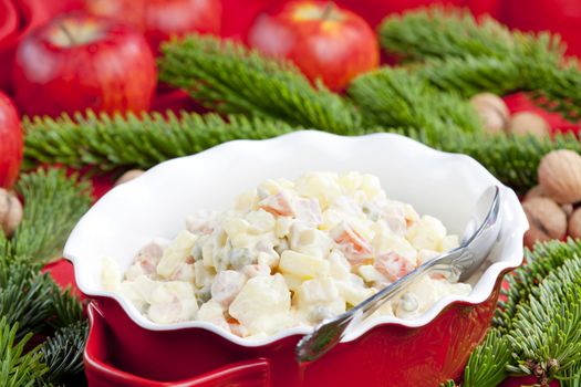 traditional Czech Christmas potato salad