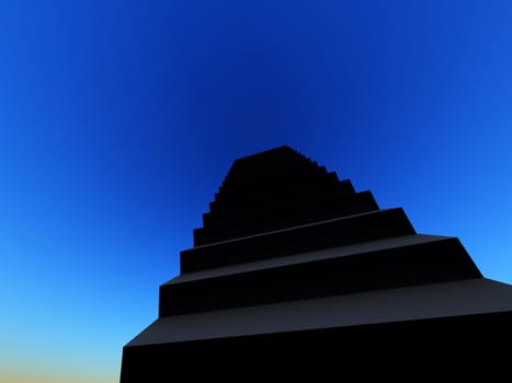 Conceptual image about a stairway to Heaven.