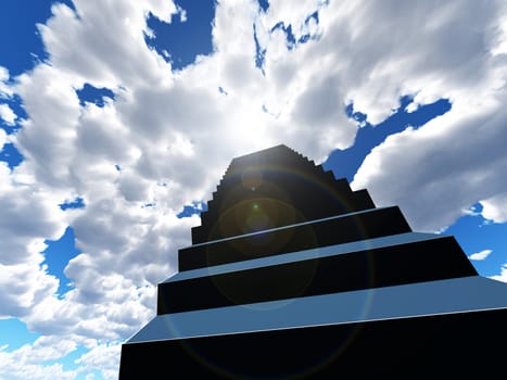 Conceptual image about a stairway to Heaven.