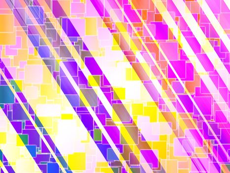 Abstract colour background made out of lines and squares.
