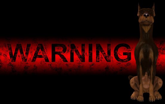 Conceptual image about guard dogs.