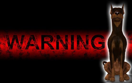 Conceptual image about guard dogs.