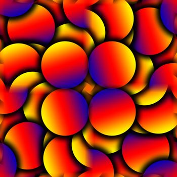 Seamless curved colour tile pattern background.