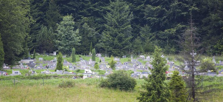 Cemetery in Dedinky - southern region of Slovak Paradise
