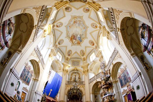 interior of pilgrimage church, Wambierzyce, Poland