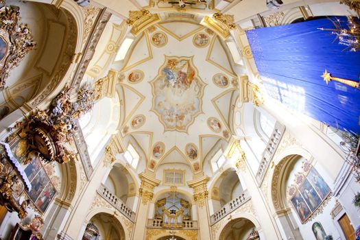 interior of pilgrimage church, Wambierzyce, Poland
