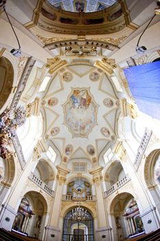 interior of pilgrimage church, Wambierzyce, Poland