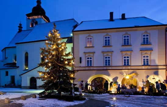 Nove Mesto nad Metuji at Christmas, Czech Republic