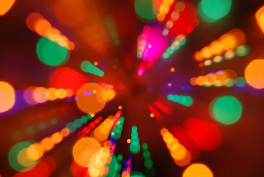 glowing Christmas lights (blur abstract color background)