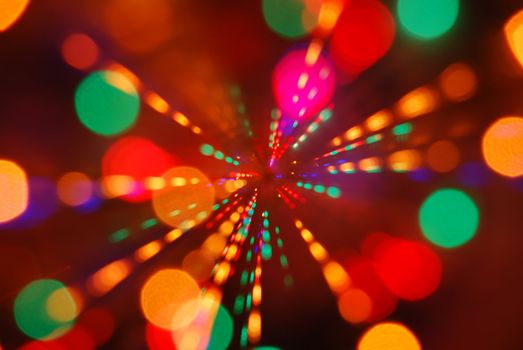 glowing Christmas lights (blur abstract color background)