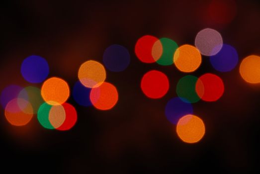 glowing Christmas lights (blur abstract color background)