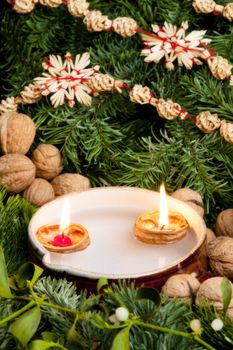 Christmas still life with candles
