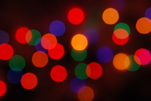 glowing Christmas lights (blur abstract color background)