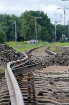 Bended flexible rail during the track modernization
