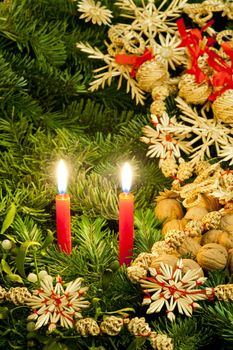 Christmas still life with candles