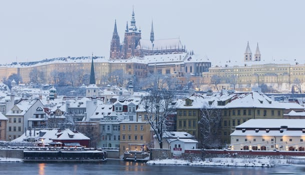 Hradcany in winter, Prague, Czech Republic