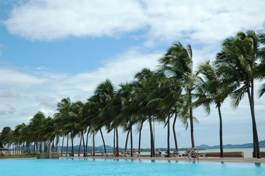 Sea or the swimming pool? What is the better ? The better is - amazing swimming pool right near the sea.