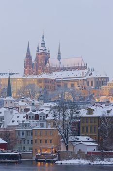 Hradcany in winter, Prague, Czech Republic