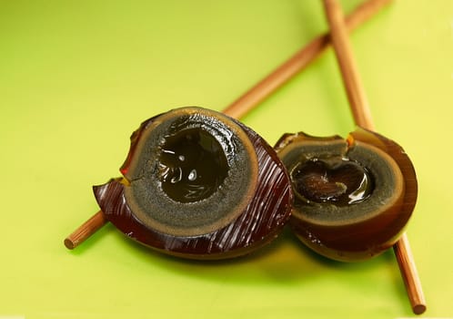 Traditional asian cuisine - Thousand year old eggs. It�s something awful for European person. 