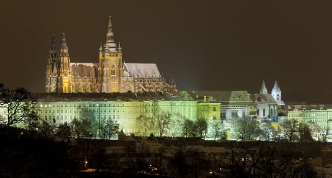 Prague Castle at night, Czech Republic