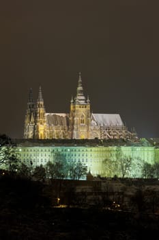 Prague Castle at night, Czech Republic