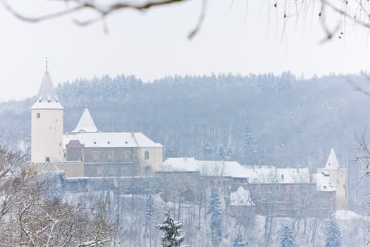 Krivoklat Castle in winter, Czech Republic