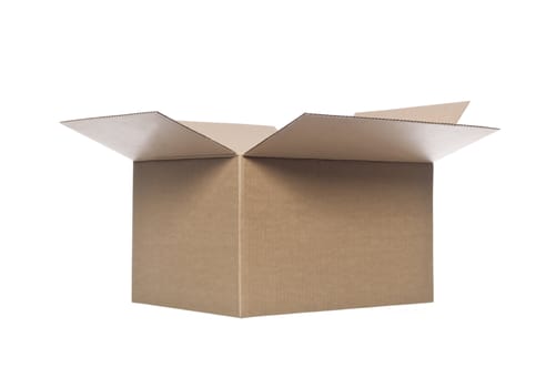 Open cardboard box