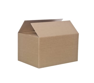 Open cardboard box