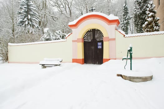 grounds of Church of Saint Peter and Paul, Lisna, Czech Republic