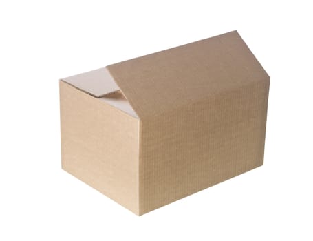 Open cardboard box