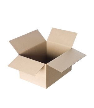 Open cardboard box