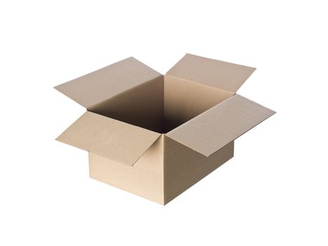 Open cardboard box