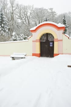 grounds of Church of Saint Peter and Paul, Lisna, Czech Republic