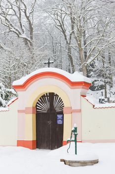 grounds of Church of Saint Peter and Paul, Lisna, Czech Republic