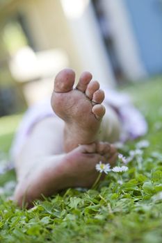 Feet in the grass