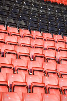 Spectators seats at a stadium