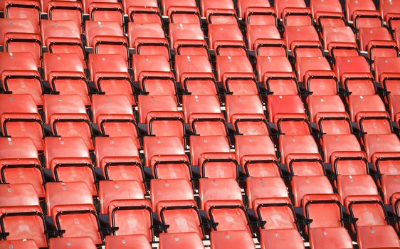 Spectators seats at a stadium