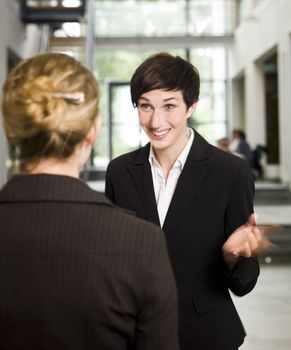 Two women in a conversation