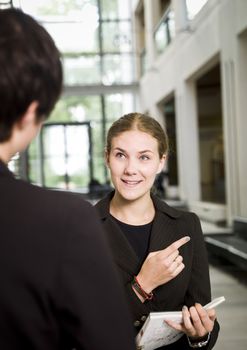 Two women in a conversation