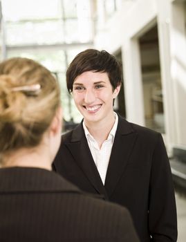 Two women in a conversation