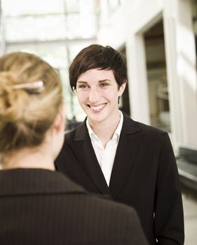 Two women in a conversation