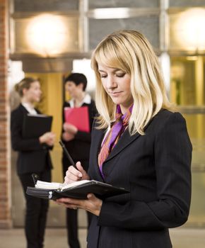 Businesswoman with her calendar