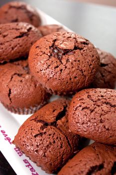 Cupcakes with chocolate, crunchy and sweet