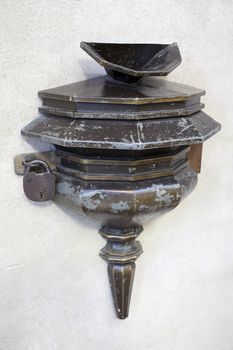 Donations collecting box in a medieval Cathedral.