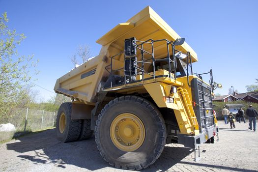 Huge dump truck at the limestone plant.
