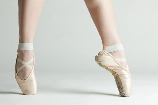 detail of ballet dancer''s feet