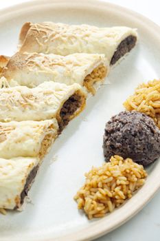burritos with beans and rice