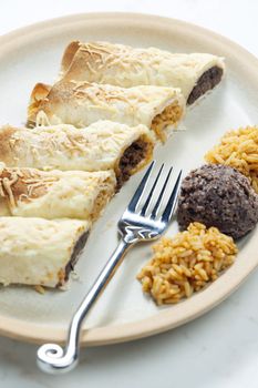 burritos with beans and rice