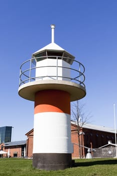 Model of lighthouse near the museum ship "Finnish Swan".