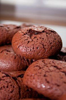 Cupcakes with chocolate, crunchy and sweet